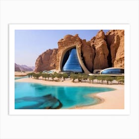 Hotel In The Desert Art Print