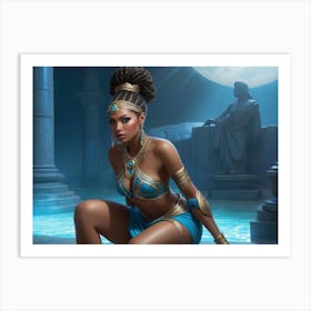 Beautiful And Sexy African American Princess 15 Art Print