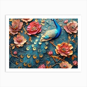 Peacock Painting 21 Art Print