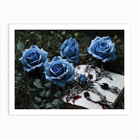 Blue Roses 2 Art Print