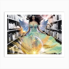 Angel Of The Library Art Print