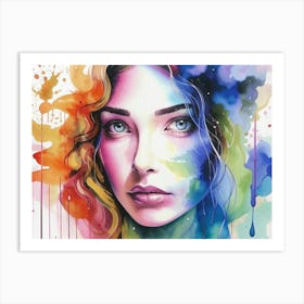 Woman'S Face 15 Art Print