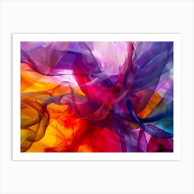 Abstract motion, vibrant colors Art Print