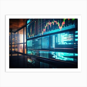 Stock Market Stock Videos & Royalty-Free Footage 2 Art Print