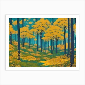 Yellow Forest 16 Art Print