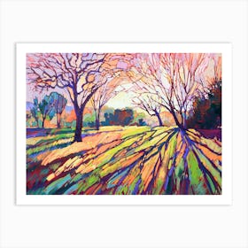 Sunset In The Park Art Print