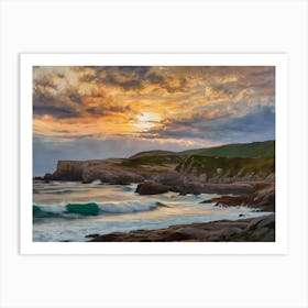 Sunset On The Coast 1 Art Print