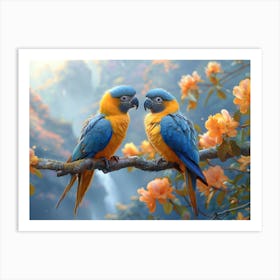 Beautiful Bird on a branch 19 Art Print