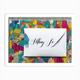 An Intricately Designed Thank You Card Detailed With Festive Typography Hues Of Vibrant Colors Dash (1) Art Print