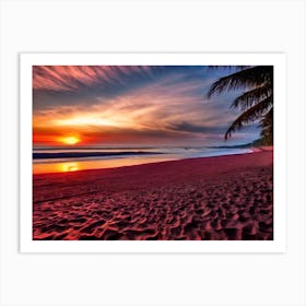 Sunset On The Beach 653 Art Print