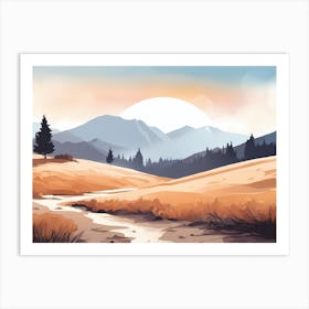 Minimal Landscape Art Print