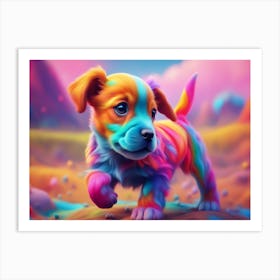 Puppy of Colour Art Print