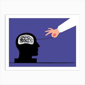 Illustration Of A Human Brain Art Print