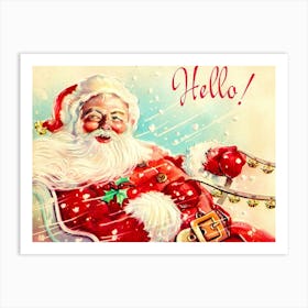 Greetings From Santa Art Print