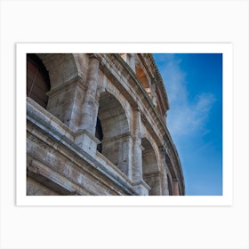 Colosseum With Blue Sky In Rome Art Print