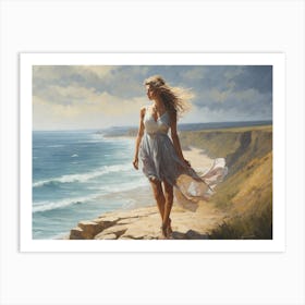 Woman Walking Art Print