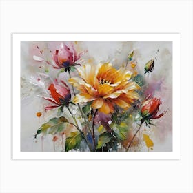 Flower Painting Art Print