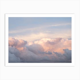 Dreamy pastel pink clouds at sunset in Stavanger, Norway - nature and travel photography by Christa Stroo. Great for a dorm or a bedroom. Art Print