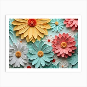 Paper Flower Wall Art 5 Art Print