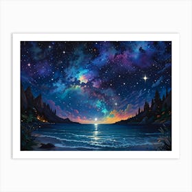 Night Sky With Stars 10 Art Print