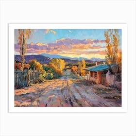 Western Sunset Landscapes Santa Fe New Mexico 1 Art Print