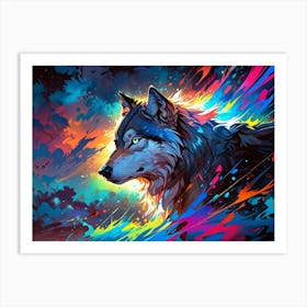 Wolf Painting 6 Art Print