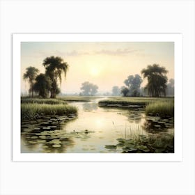 Sunrise Over Marsh Art Print