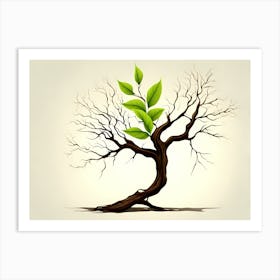 LEAVES minimalistic VECTOR ART Art Print