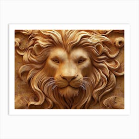 Lion Head 6 Art Print