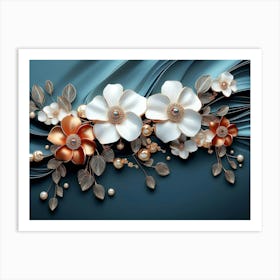 Floral Arrangement With Pearls Art Print