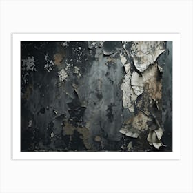 Abstract Background Composed Of Aged Weathered Wallpaper With A Retro Horror Vintage Aesthetic Fea (4) Art Print