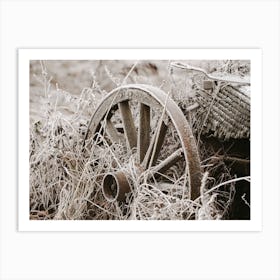 Frosted Wagon Wheel Art Print