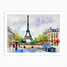 Watercolor Of Paris Art Print