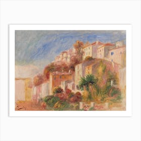 View From The Garden Of The Post Office, Cagnes, Pierre Auguste Renoir Art Print