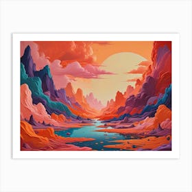 Abstract Landscape Painting Art Print