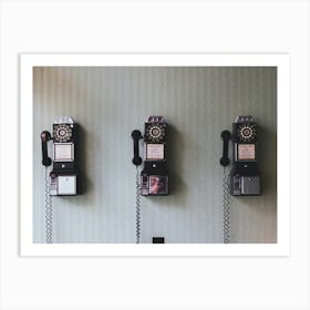 Retro Phones 1970 Art Print