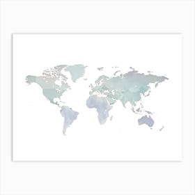 World Map No 195 Art Print