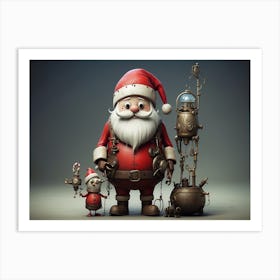 Steampunk Santa 2 Art Print