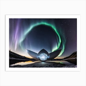 Aurora Borealis UFO Art Print