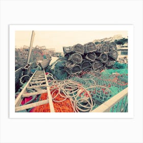 Fishing Nets UK Harbour Fishing Pods Fisherman Art Print