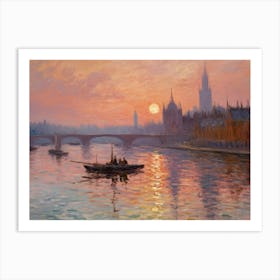 Claude Monet London Sunset Art Print