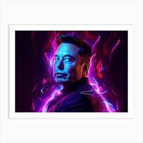 Elon Musk - Electric Vibes Art Print