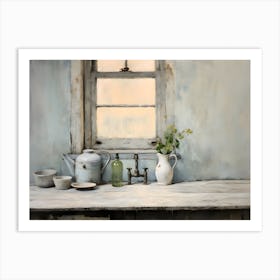 Old Stone Farm Cool Tones 11 Art Print