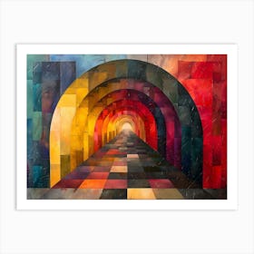 Tunnel Of Light, Cubism Art Print