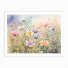 Cosmos paintings art print Art Print