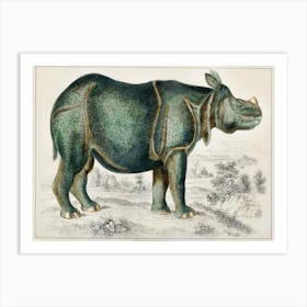 Rhinoceros, Oliver Goldsmith Art Print
