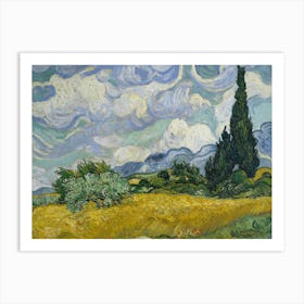 Van Gogh - Cypresses And Wheat Field Art Print