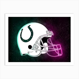 Indianapolis Colts Helmet Style Art Print