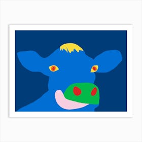 Cow Sticking Out His Tongue Art Print
