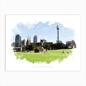 The Domain, City Centre & Haymarket, Sydney Art Print